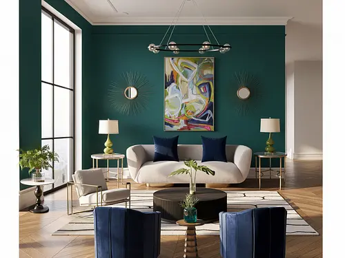 Teal Sitting Room 