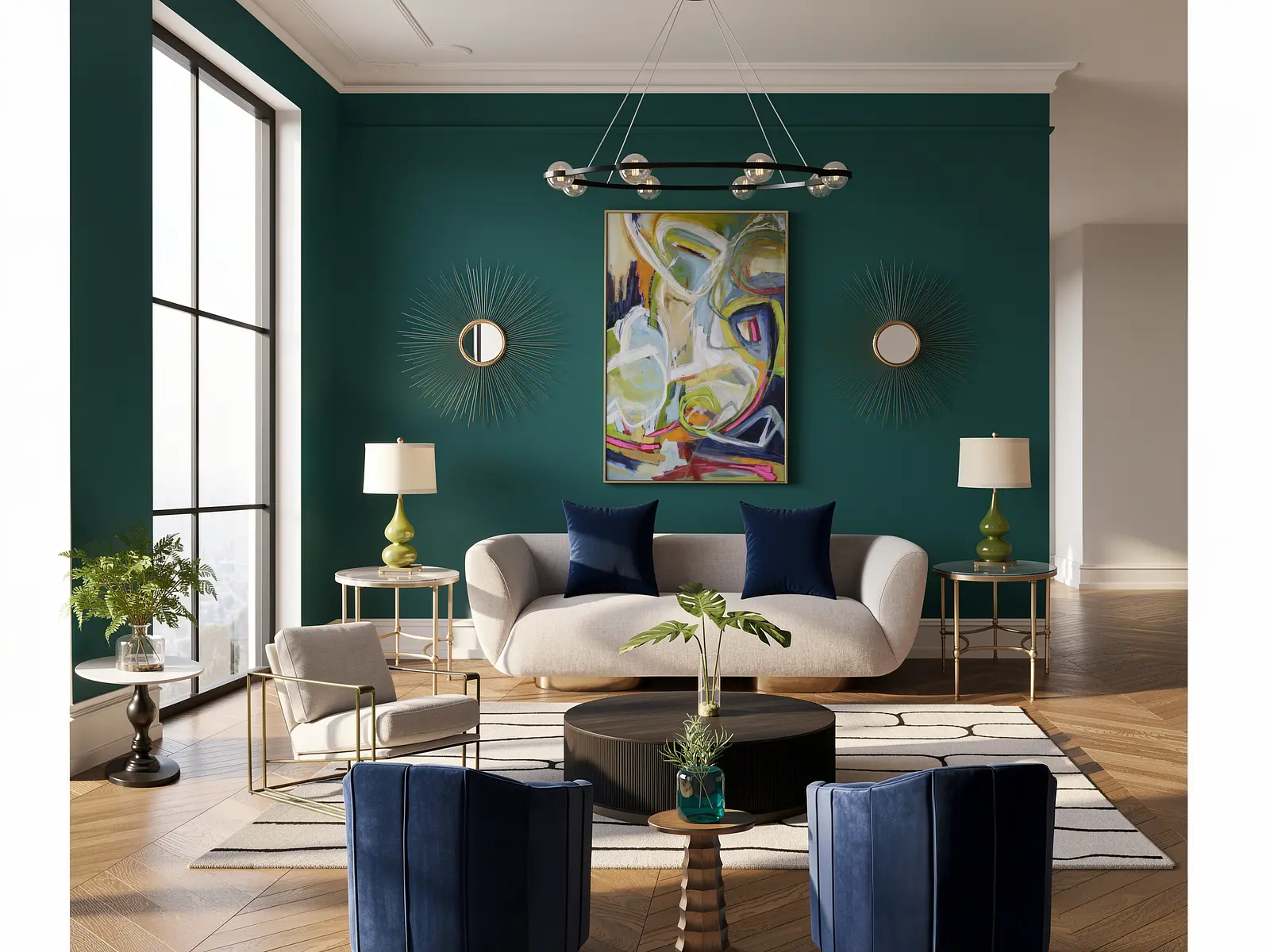 Teal Sitting Room 
