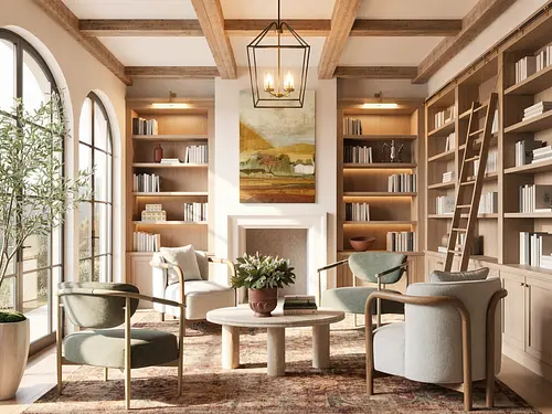 Evelyn K Design - Style Showcase - Modern European Library